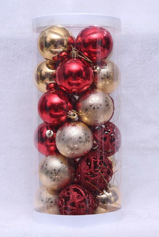 Wholesale Christmas Decoration 6cm Plastic Ball for Christmas Tree Hanging Decoration